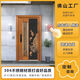 Qinkai customized 304 stainless steel double-door Korean door single-door home villa security door ventilated glass entry door style 3 (customized - intention fee) 304 stainless steel (from 1680/square meter)