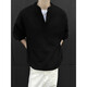 Shelley Jones American handsome Henry collar sweater men's 2024 new autumn and winter lazy style high-end knitted sweater jacket black XL recommended 125-145Jin Jin equals 0.5 kg