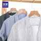 Camisa rayada para hombres Lomon Manija corta Summer suelta delgada japonesa Camisa de algodón versátil ropa de verano ropa 9740 blanca 3xl