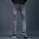 
Fan Litai black jeans men's slim feet pants autumn and winter plus velvet thickened Korean style trendy and casual jeans long trousers QQ 1048 black regular 30