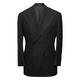 CULTUM1930s retro thickened wool suit suit men's banker striped double-breasted lapel business suit charcoal gray striped single suit M (50B)