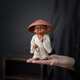 Yuxuan Creative Walker Little Monk Zisha Tea Pet Tea Leak Tea Filter Tea Set Creative All-Porcelain Filter Ornament XWH-Walker Little Monk Lanyi