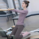 Shuangxiu autumn and winter yoga clothing tops for women 2025 new high-end professional fitness Pilates training sports long-sleeved suit Moon Rock Purple Top Dove Gray Suit XL 120-135