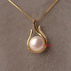 Zhuofu 9-10mm natural freshwater pearl pendant necklace s925 sterling silver women's pendant clavicle chain pendant single genuine white single pendant silver without chain 9-10mm