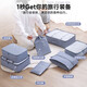 Baicaoyuan Travel Storage Bag Suitcase Storage Bag Clothes Distribution Bag Travel Essential Artifact Set Gray