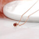 Chiba Jewelry 18K gold diamond pendant rose gold light garnet pendant without chain needs to be paired with ball chain birthday gift