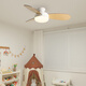 Mémoral Modern Simple Children's Child's Small Van Light Imitation en bois Grain Home Chadow Dining Plafond Plafond Ventilateur Lumière Fréquence Fréquence Silencieuse Ventilateur de la Fréquence lumineuse Conversion de fréquence 3684A