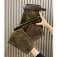 LMAY Beauty-basierte Frauen-Kleidung Studio Herbst und Winter Solid Color Cordhosen für Frauen lässig HAREM HOBS hohe Taille Lose Vater Hosen Grün 9925 M 80-105