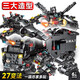 Jiqile Departamento de Policía Especial Vehículo Base de construcción Militares Bloques de la construcción de buques de buques de buques de buque de buque de guerra deformado Mecha Robot Juguetes para niños Tanque Legion-26 Transformado 1047 partículas