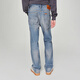 Lee Shopping Mall el mismo estilo que el año 24 otoño e invierno Nuevo producto 753 cómodos pies rectos en medio de la cintura 101+ jeans de hombres de color azul medio retro a la luz de la luz media (longitud del pantalón 31) 31