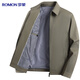 Romon 100% reine Baumwolljacke für Männer mittleren und jungen Menschen Frühlings- und Herbstmäntel für Workwear Casual Revers Daddy Anzug Herrenjacke Hemd