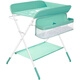 Mobile crib diaper table, diaper table, baby care table, portable foldable baby massage and touch, top-grade - gray [premium] double-layer storage basket + smooth wheel + reinforced skeleton