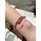 Fat Donglai's same style platinum bracelet 18K rose gold snake bone slightly studded with diamonds, non-fading, fashionable and personalized internet celebrity, platinum gold narrow version