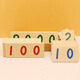 Montessori Matemáticas Matemáticas Enseñanza Ayuda Pensamiento del Centro de Educación Temprana Infantil Madera 1-9000 Números Big Card Toys 100 millones Cognitive Mathematics Concept Training 1-9000 Card Home Edition