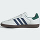 Adidas Clover Shoes Men's Shoes Women's Shoes Summer New SAMBA Low-top Cushioning Sports Shoes Lightweight Breathable Casual Shoes IH4882 White/Green/Dark Blue 40.5