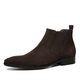 
New plush Martin boots men's winter leather boots high top leather shoes men's British short boots matte reverse velvet leather men's boots trendy brown leather 40