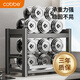 Cobbe kitchen storage rack telescopic microwave rack oven rice cooker stand countertop utensil storage multi-functional storage rack gun ash recommended model 60CM (fully equipped)