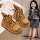 Bottes Martin pour enfants Bottes en cuir souple des filles 2024 printemps et automne Nouvelles grandes bottes jaunes automne et hiver enlece