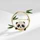 Marco Bizzarri's national trendy creative jewelry, versatile bamboo panda brooch, high-end female cute anti-exposure pin, niche accessories gift, holiday gift for friends, anniversary gift for girlfriend and wife