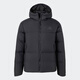 Adidas men's winter warm hooded down jacket fashionable comfortable casual jacket outdoor windproof running training sportswear JV6187/black S