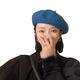 Zhou Xin running volume/color wool beret girls winter all-match beret Japanese style literary retro painter hat maroon one size 54-58cm