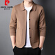 Pier Cardin Light Luxus High-End-Herrenkleidung Stricker Strickjacken 2022 Frühlings- und Herbst Casom Color Pullover für Herren tragen und junger Herrenverletzungen vielseitiger Pulloverjacke für Männer gestrickt grau 175/l