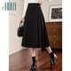 Halo Queen suit women's autumn and winter annual party dress thickened pleated skirt versatile slimming over-the-knee skirt A-line skirt H144B6003