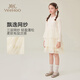 YEEHOO girls' dress children's princess dress medium to large children's dress new Chinese style national style wool spring dress Yuebai 140