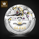Olevs Swiss Certified Brand Watch Herren Mechanical Watch Vollautomatisch leuchtend wasserdichte Herrenuhr High-End Business Watch Herren Olevs-9928-Steel Strip Grey