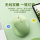 B.O.W Hangshi MD197 Dual-Mode-Wireless-Bluetooth-Maus, Computer, Laptop, Mobil, Tablet, universell, für Damen, Büro, tragbar, ergonomisch, leise, vertikale Maus, Farbverlauf, Grün