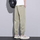 Jewish ice silk casual pants for men's summer thin slim pants for men's loose Harren quick-drying elastic stretch-fitting trousers 1915 khaki + 1915 light gray M