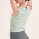 Keep quick-drying loose nude yoga suit vest for women wearing fitness clothes summer short-sleeved 12417 milk tea powder L