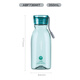 Lock Lock (Lock/Lock) Eco Sports Water Cup portátil Copa Copa práctica y Copa Femenina Menta Menta Mambo ABF736MIT- 350ml