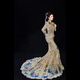 Wen Mi Golden Xiuhe Clothing Blue Heavy Industry Wedding Wedding 2024 Nuevo vestido de novia chino de novia Toast Toast Ropa Phoenix Crown y Red Winter Gold Blue 2xl