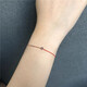 Fat Donglai's same style 18k gold thin bracelet single diamond red rope bracelet thin birth year rabbit Korean version plated 1 full red rope gold