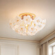 Lámparas Molan y lámparas de techo de dormitorio, lámparas de habitación romántica francesa, accesorios de iluminación de lujo creativos de luz en la nube, CRI9755-Tres colores para cambiar luz