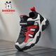 
Babudou children's shoes for boys' sneakers for children's casual shoes 2024 autumn and winter new versatile soft sole mid-sized children's travel shoes black and red K679 [leather single shoes] size 37 [shoe length 23.5cm]