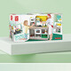 Hape kitchen toys, 3-6 year old children playing house, wooden simulated cooking kitchen storage, parent-child interactive toys, electric whirlwind cooking and fried kitchen luxury version E3177