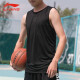 Li Ning (LI-NING) Li Ning Wade Basketball Series Summer Men's Thin Slim Vest Sleeveless Quick-drying Breathable Sports Fitness Wear Top Standard Black L