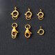 Fat Donglai's same style 18k gold universal buckle head thickened spring buckle lobster buckle necklace buckle pearl diy accessories gold No. 10 18K gold split ring * 1 piece about 0.0