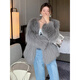 Anyin Anyin raccoon fur double-sided braided fur coat, feminine ladylike fur coat 2023 new style, bean paste color, one size fits all (90-130Jin [Jin equals 0.5kg] same day delivery)