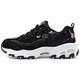 
Skechers women's shoes spring and autumn 2024 new thick-soled high-rise daddy shoes lightweight shock-absorbing casual embroidered panda shoes sneakers 11977-BLK 35