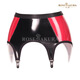 8381 Patent leather garter belt with rubber buckle, metal gourd buckle garter belt, European and American stockings and stockings accessories, black and red, one size fits all