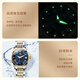 OLEVS Swiss certified brand watch women's luminous waterproof fully automatic mechanical watch simple temperament light luxury women's watch OLEVS-6630 women-steel belt blue