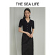 THE SEA LIFE Ou Hai Yisheng Knitted Sweater 24 Spring and Summer Slim Short Sleeve Cool Temperament Knitted Sweater X15868 Glimmer Green S