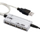 z-tek力特USB分线器HUB扩展4PORT口USB2.0集线器带电源ztek支持树莓派隔离电流防 ZE695（无源） 0.5m