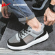 
Huili official mesh shoes men summer breathable thin board shoes men's shoes casual sports shoes men gray-black/1583 [mesh main recommendation] 42