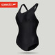
speedo swimsuit women's triangular one-piece sexy comfortable casual hot spring slim backless swimsuit anti-chlorine quick-drying swimsuit black 13546 S [32 size recommended weight 44-50kg]