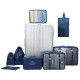 BUBM must be beautiful/BUBM travel storage bag travel shoes underwear bag set eight-piece set navy blue