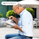 Yishibao handheld magnifying glass elderly reading high definition high power low vision square LED light imported from Germany 3x large mirror 15122